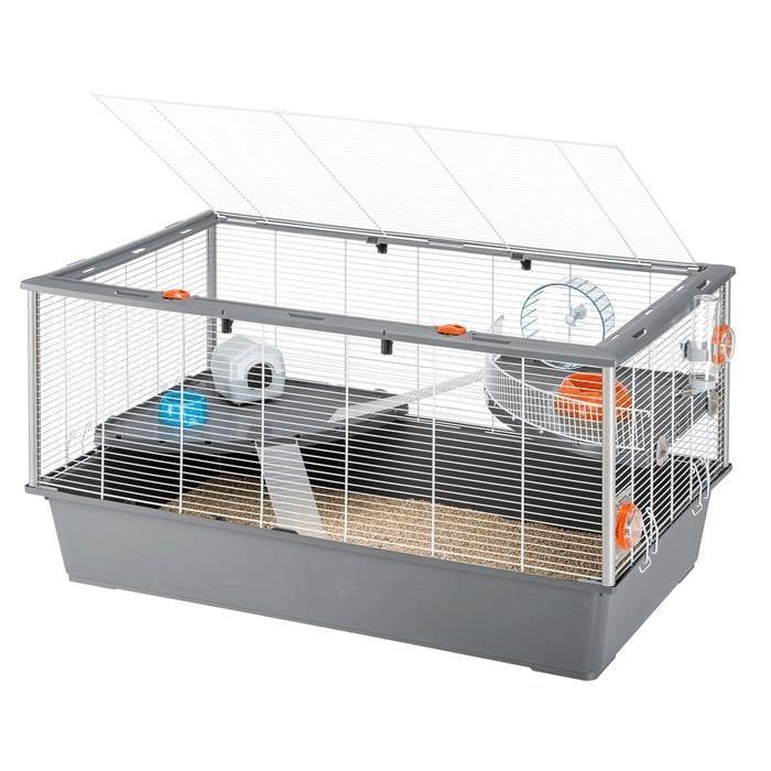 Hamsterbur Ferplast Criceti 100 i hvit-grå, 95 x 57 centimeter